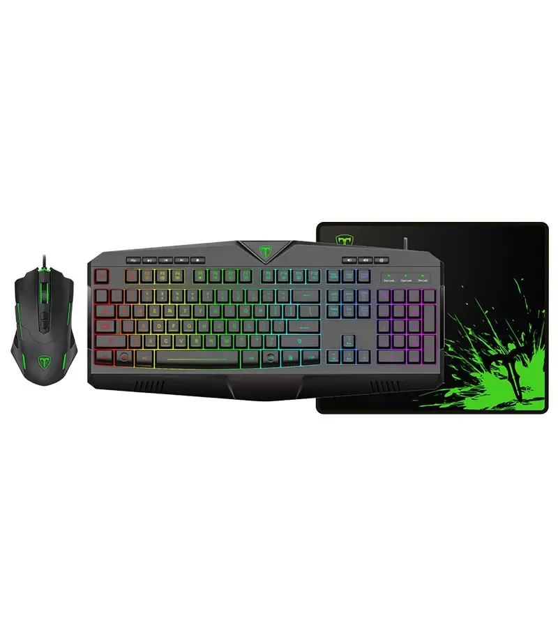 کیبورد و موس و موس پد گیمینگ تی دگر مدل T-Dagger Bundle T-TGS006